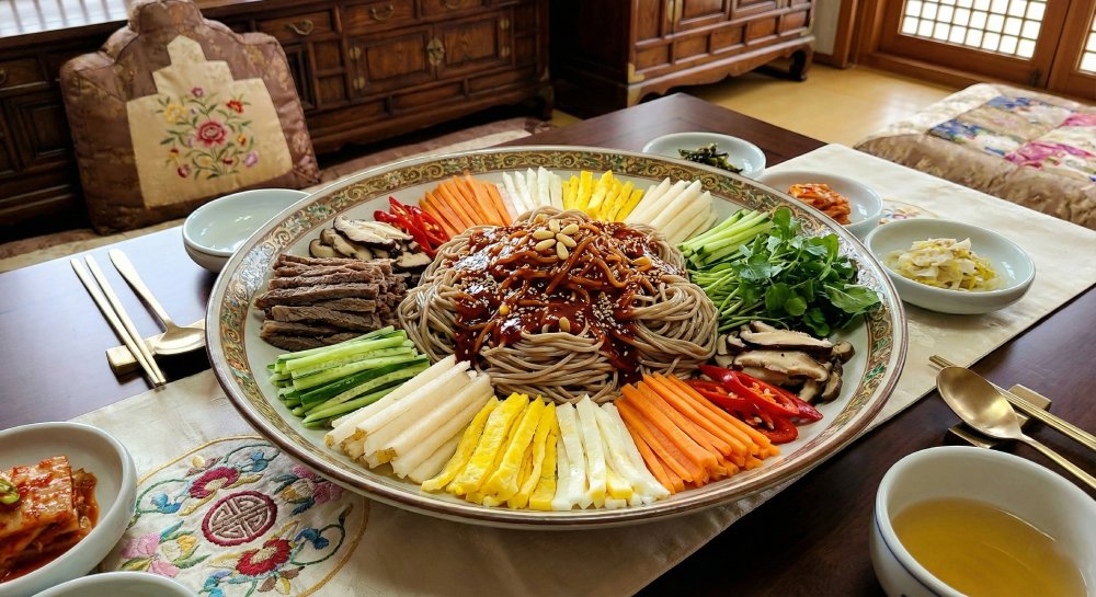 Royal Jaengban-guksu (Royal Cold Noodle Banquet Dish)